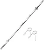 LIFE HUB Weight Lifting Rod, Gym Rod , Chrome Plated Steel Gym Rod , 5 Feet Straight Bar (5Ft Straight, 25MM)