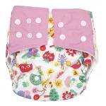 Babymoo Pink, Multicolour Polyester Fruity Fun Reusable Diaper (Set Of 3)