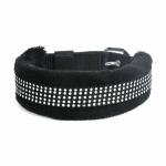 THE DDS STORE Nylon Dog Collar ,Pet Dog Nylon with Soft Fur Padded Puppy Collar-1 Piece (XX-Large, Black)