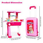 Catron New Little Chef 2 in 1 Kitchen Play Set, for Pretend Play Luggage Kitchen kit for Kids