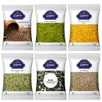 Gajdant Kali Masoor Dal (1Kg), Sabut Moong Dal (1Kg), Arhar Dal (1Kg), Split Moong Dal (1Kg), Kali Urad Dal (1Kg), Lobia (1Kg)