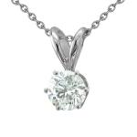 Feel Touch Mart Real Moissanite Diamond Pendant 1.05 Carat Diamond Stone Pendant With 6 Prong D VVS1 Clarity Stone Beautiful Single Diamond Pendant Amazing Moissanite Diamond Pendant For Girls & Women By
