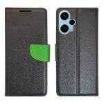 A D Enterprises Black MRC Flip Cover for Poco F5 5G | Magnetic Case | Shock Absorbent | Flip Cover Poco F5 5G