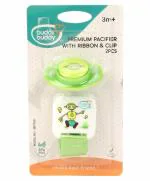 Buddsbuddy Premium Pacifier with Ribbon&Clip 2pcs BB7039 green