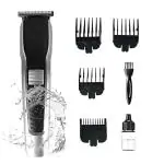 FARISHTAY HTC AT-538 Rechargeable Hair Beard Trimmer for Men Trendy Styler HTC Trimmer Stainless Steel Sharp Blade Beard Shaver (Black)