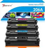 TRENDVISION 206A, W2110A, W2111A, W2112A, W2113A Combo Color Toner Cartridge for Printers Color Laserjet Pro MFP M283fdw, MFP M283cdw, M255dw, M282nw