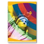 Youva Navneet Soft Bound Long Notebook Rainbow 21x29.7 cm Single Line 140 Pages - Pack of 12