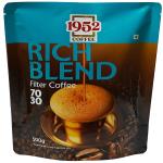 1952 COFFEE Rich Blend South Indian Filter Coffee Powder - Blend of Handpicked Chigmagalur Coffee with Slow-Roasted Perfectly Grounded Chicory - 500g