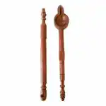 Swaha Wooden Havan Spoon | Dark Brown Color Sruba & Sruchi Homam Spoons | Pooja Items | Set of 2