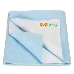 OYO Baby Waterproof Bed Protector Baby Dry Sheet, Small, Blue (50 cm x 70 cm)