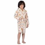 Rangoli 100% Cotton Unicorn Kids Bathrobe for Girls & Boys (13 Years-14 Years, Beige)