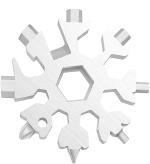VRLSE Snowflake Multi-Tool Stainless Steel Snowflake Keychain Tool 18-in-1 Incredible Tool