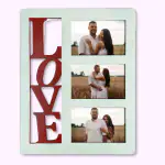 EXPLEASIA Valentine Special Wooden Photo frame| photo frame for wall decor| Valentine gifts | Birthday Gifts| Gifts Items (White(4x6))