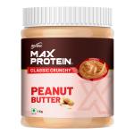 Max Protein Peanut Butter Spread Classic Crunchy (Pack of 1), 1kg