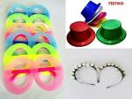 Festiko Special Combo Glitter, Neon Glasses, Floral Tiara For Pool Parties, Neon Parties, Wedding, Birthday Parties (Pack Of 36)