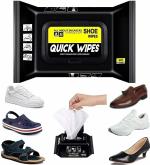 OXILY Shoe Cleaner Wipes 80 Pcs Portable Sneakers Cleaner Shoe Wipes Quickly Remove Dirt & Stains, Sneakers Cleaning Kit for Most Footwear Pack of 1