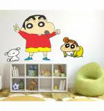 WOLPEP Multicolor Vinyl Shin Chan with Hima and Sheero Wall Sticker
