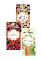 Air Gloss Air Freshener Pouch Sachet Fragrance Berry, Musk & Orange Vanilla Pack of 3 | Scented Sachet for Closets, Drawers, Car, Office & Small Closed Spaces Fresh Woof, Berry's & Musk