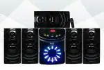 Target TT-D5196 FM-USB-BT USB Charging 5.1 Channel Multimedia Speakers 5.25 inch Subwoofers with Copper Transformer (Black)