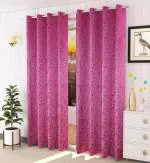 JARS Collections Set of 2 Velvet suede Blackout Pink Window Curtains(4x6 ft)
