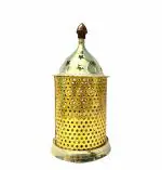 Brass Gallery Brass jaali Diya Stand Gold Colour Large Height 8 Inch