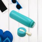 DeoDap PORTABLE WATER BOTTLE, CREATIVE WHEAT FRAGRANCE GLASS BOTTLE WITH MOBILE PHONE HOLDER WIDE MOUTH GLASS WATER 380ML