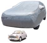 Auto Hub Car Body Cover Compatible with Hindustan Ambassador with Mirror Pockets, Triple Stitched, Water Resistant Car Cover, Metallic Silver