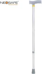 NEOSAFE Single Leg Premium Walking Stick (Silver Grey)