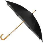 John's Umbrella 610 Woodking Straight Fold (Black)