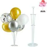 Smartcraft Balloon Stand, Set of Desktop Balloon Holder with 7 Plastic Balloon Sticks, 7 Balloon