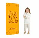 Fitness Mantra Pro Kids Panda Design Yoga Mat with Carrying Strap for Children Workout [2 by 4 feet Size, Orange Color, Panda Pod]