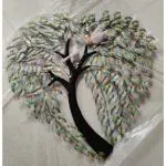 Baba Handicrafts Metal Heart Shape Tree Wall Decor 36 inches Golden Brown Color (Color 2)