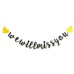 Festiko Glitter We Will Miss You Bunting Banner For Valentines Day Going Away Party Goodbye Retirement Party Decorations, Graduation Party Farewell Party Decorations Supplies