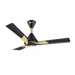 Orient Electric Wendy1200 mm | Decorative ceiling fan with dual-toned blades| Anti-rust blades| High-speed fan with PSPO technology|100% Copper motor | 2-year warranty | (Metallic Black-Gold Pack of 1)