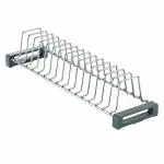 UNIQUEWELL Stainess Steel Kitchen Drawer Plate Fixer/Tandem Basket Saucer Rack/Tandem Box Rack/14 Section Saucer Rack/Saucer Stand/Plate Rack/Plate Stand