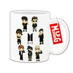 Mug Morning BTS Mug BTS Coffee Mug Bangtan Boys Mug BTS Mugs for Girls BTS Group Cartoon Circled Around BTS Logo
