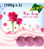 Any Ways Organic Real Rose Patel & Vitamin E Hand Made Best Face Soap (Pack Of 5) (125X5)