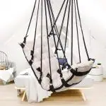 Faburaa Grande Jute Hammock Swings for Adults, Swing For balcony Wt capacity 150 KG (Golden)