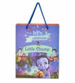 PPJ HAPPY BIRTHDAY (LITTLE KRISHNA THEME) PARTY (30 Pcs.) PAPER CARRY BAG, 10 Inch X 8 Inch X 4 Inch RETURN GIFT/HAPPY BIRTHDAY/RETURN GIFTS/GIFTS/GIFT BAGS/GIFT COVERS (Pack of 30)