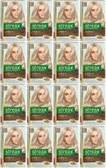 Streax Cream Hair Color for Unisex, 60ml - 9.1 Rich Platinum (Pack of 16)