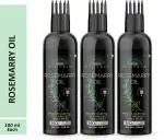Desi Crew 100 Percent Pure Rosemary Oil with Comb Applicator Cold Pressed for Hair, Skin and Nail Care 100 ml (pack of 3)
