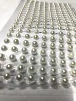 KRASHTIC White Pearl For Art & Craft ,Making Cards (Size 3mm) Pearl Stone Seft Adhesive Crystal Sticker For Art & Craft