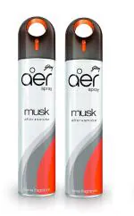 Godrej Aer Spray Air Freshener for Car, Home & Office - Musk After Smoke Pack of 2 (220 ml each)| Long-Lasting Fragrance