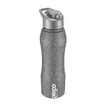 PEXPO Bistro ISI Certified Stainless Steel Fridge Cooling/Sports Sipper Water Bottle 750ml, Black|Single Walled|Easy Grip | Home, Office, Gym, School, Yoga, Trekking, Men, Women & Kids