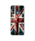 Casotec London Flag wallpaper Design Printed Silicon Soft TPU Back Case Cover for Tecno Pova Neo