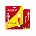 Quikrelif Pain relieving Combo: Quik relif herbal Oil (100ml) with Pain relief Roll On (10ml) For Joints & Muscle Pain.
