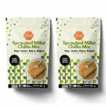 9GRAMS Sprouted 4 Millets Instant Chilla Dosa Mix 2x200gm High Protein High Fiber Natural Healthy