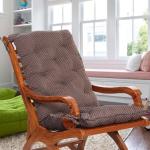 Faburaa Maple Soft & Relaxing Cotton Seat Cushion for Patio Chair Rocking Chair 24x50 Inch (Brown)