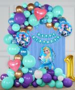 SPECIALYOU.IN 1st Frozen Theme Birthday Decoration items for Girls, Frozen birthday theme decoration , frozen decoration for birthday girl with Frozen Foil Balloon, elsa birthday decor - Set of 67 Items