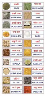 Mahaveer Stickers Kitchen Containers/Pantry Self Adhesive Labels/Stickers | Hindi/English Names